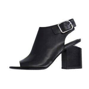 ALEXANDER WANG Black Leather Nadia Sandals 40/ 9.5